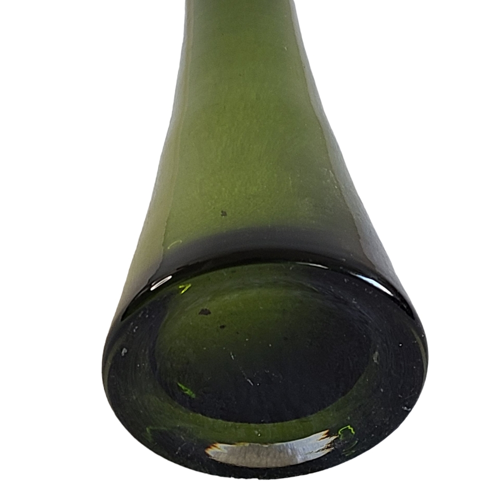 Mid century green glass vase - Picture 4 of 4